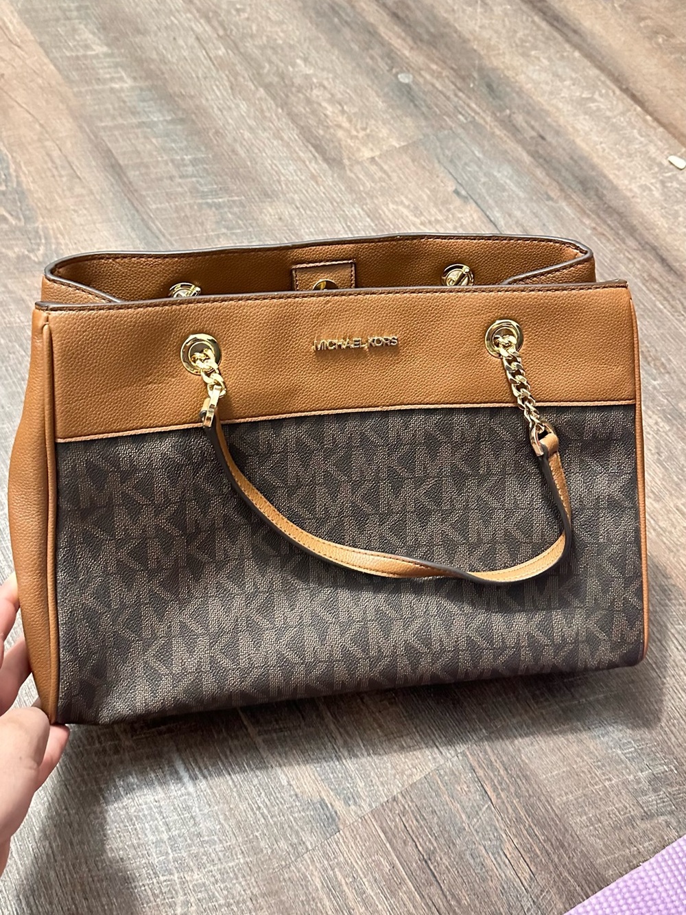 Michael Kors Brown/Tan Signature Tote Bag